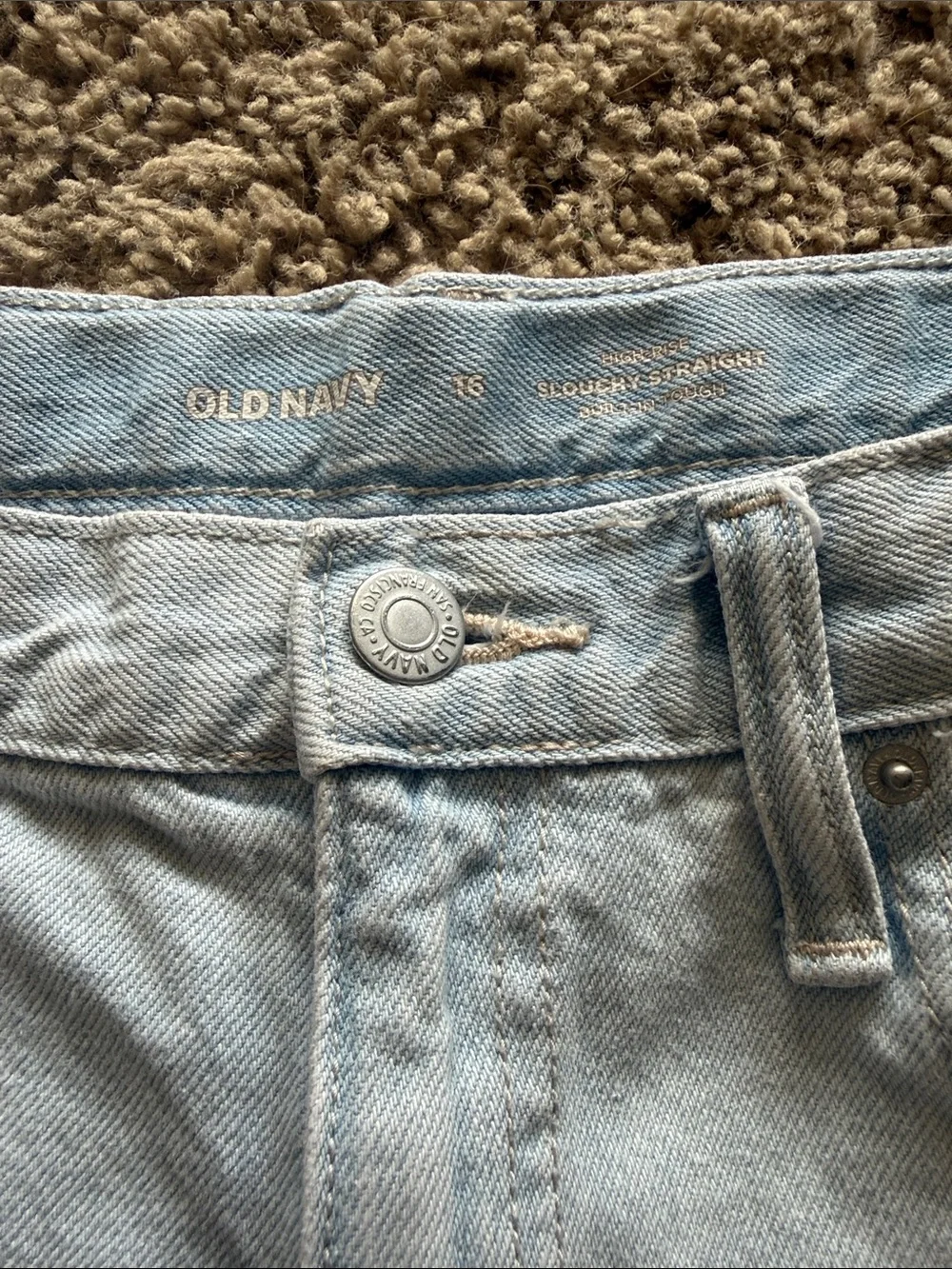 Girls Old Navy High Rise Slouchy Straight Jean Shorts Size 16